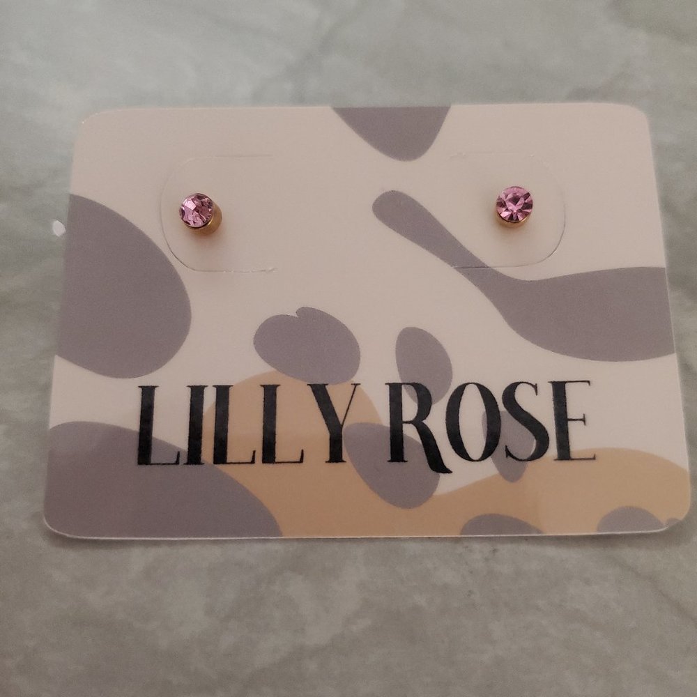 🎀 3 for $15 Baby Princess Pink Mini Rhinestones Crystal Stud Post Earrings 🎀